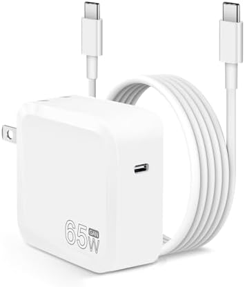 65W Type C Laptop Charger for Samsung Galaxy Book 360, Galaxy Book Pro 13.3" 15.6" NP950QDB NP930QDB NP935QDC NP950XDB NP930XDB, Samsung Chromebook 4 4+ Plus XE310XBA XE350XBA XE513C24 XE520QAB