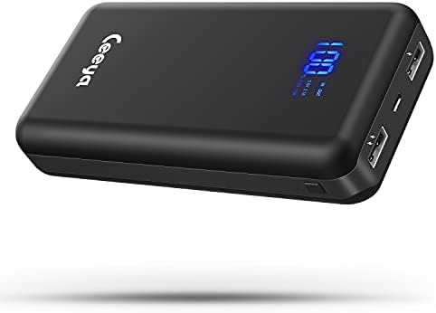 Ceeya Portable Charger 26800mAh 5V 2A Power Bank,Battery Phone Charger with 2 outlets & LED Display,Cell Phone External Battery Pack with iPhone,Heated Jacket and More.(USB-C for Input ONLY)