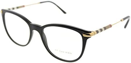 BURBERRY BE 2255Q 3001 Black Plastic Square Eyeglasses 51mm
