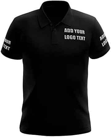 Custom Polo Shirts for Men Women Personalized Design Your Own Text Logo Name Embroidered Dry Fit Golf Shirt