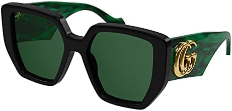 Gucci Geometric Sunglasses GG0956S 001 Black/Green 54mm 956