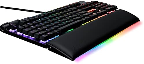ASUS ROG Strix Flare II Animate 100% RGB Gaming Keyboard - Hot-swappable, ROG NX Red Linear Switches, Customizable LED Display, PBT Keycaps, Acoustic Dampening Foam, Media Controls, Wrist Rest