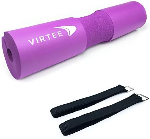 Virtee Barbell Pad for Squats, Lunges and Hip Thrusts - Weight Lifting Bar Cushion Pad Protector for Neck and Shoulder - Fit Standard and Olympic Bars