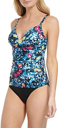 Calvin Klein Women's Standard Tankini Swimsuit with Adjustable Straps and Tummy Control