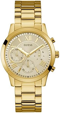 GUESS Classic Gold-Tone Stainless Steel Bracelet Watch with Day