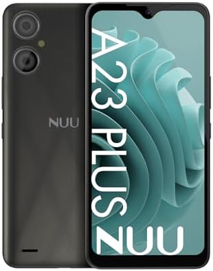 NUU A23Plus Basic Cell Phone for AT&T, T-Mobile, Cricket, Mint Mobile, Metro, 64G/3GB 6.3" 4G LTE Worldwide and More, Dual SIM, Black, 365 Days US Warranty with Detachable & Replaceable Battery