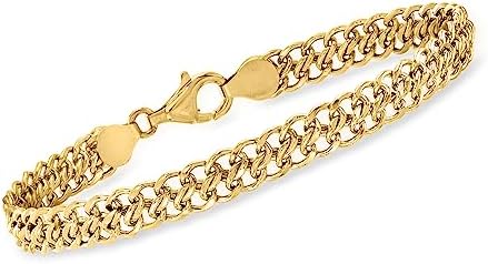 Ross-Simons Italian 18kt Yellow Gold Flat-Link Chain Bracelet