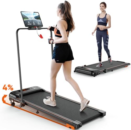 Treadmill with Incline, Foldable Walking Pad Under Desk, 2.5HP Treadmills for Home/Office, Installation-Free, Remote Control/App Control