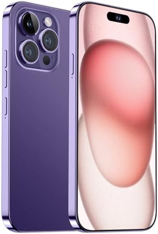 WV LeisureMaster A15 Pro Max Cell Phone,8GB+512GB Ultra Memory Unlocked Phone,Android 13.0 Smartphone,6800 mAh Battey,6.82-inch HD Screen,Dual SIM, Dual Standby,108MP Camera, 5G Phone.(Purple)