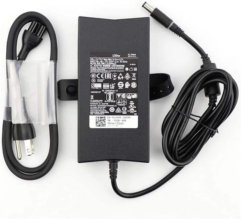 Original 130W AC/DC Adapter Compatible with Dell Vostro 3750 Latitude 5501 5591 5401 5491 E6540 5424 5420 Rugged Laptop PC 19.5V 6.7A 130watt 130 Watt Power Supply Cord Battery Charger Cable PSU