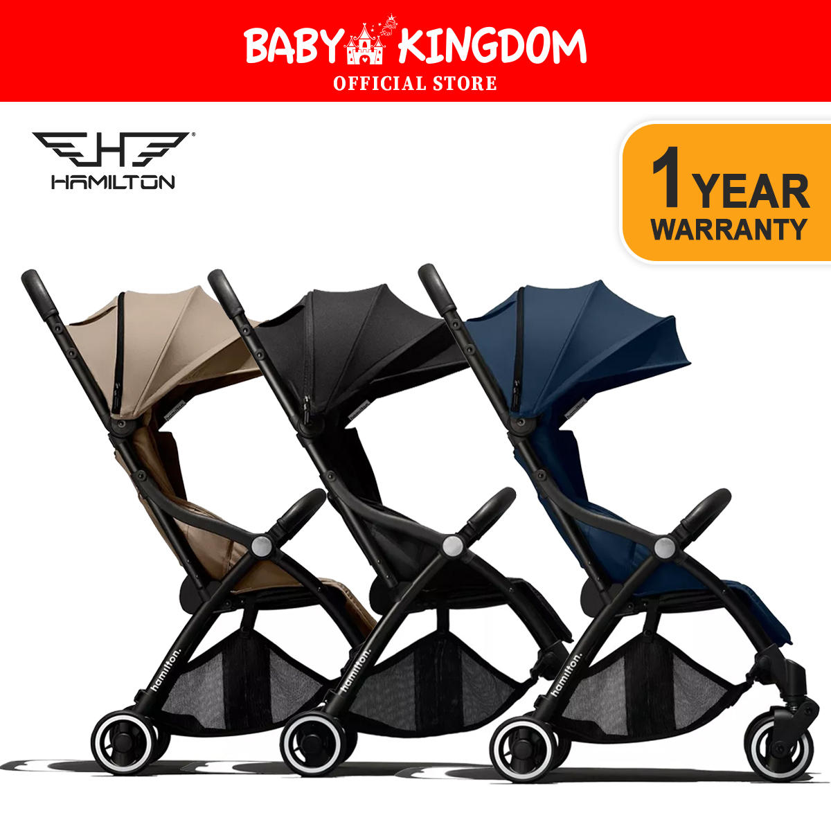 Hamilton X1 Plus Stroller MagicFold Stroller FREE Travel Bag & Cup Holder (Promo)