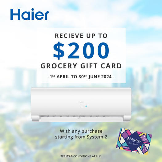 **5 TICKS**HAIER AC (R32) SYSTEM 3 [4U65 / AS25 x 3] + FREE INSTALLATION +  FREE REMOVE /DISMANTLE & DISPOSE OLD AIRCON